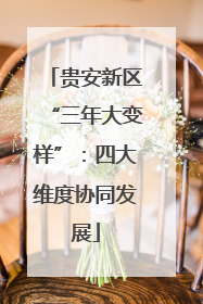 贵安新区“三年大变样”：四大维度协同发展