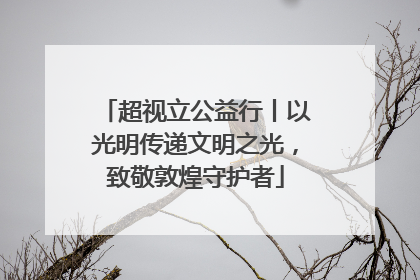 超视立公益行丨以光明传递文明之光，致敬敦煌守护者