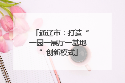 通辽市：打造“一园一展厅一基地”创新模式