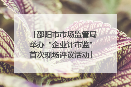 邵阳市市场监管局举办“企业评市监”首次现场评议活动