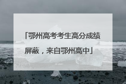 鄂州高考考生高分成绩屏蔽，来自鄂州高中