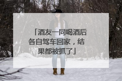 酒友一同喝酒后各自驾车回家，结果都被抓了
