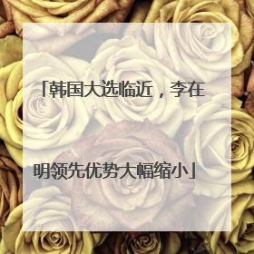 韩国大选临近，李在明领先优势大幅缩小