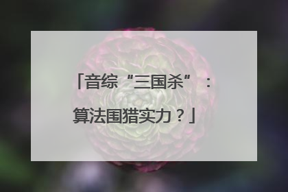 音综“三国杀”：算法围猎实力？
