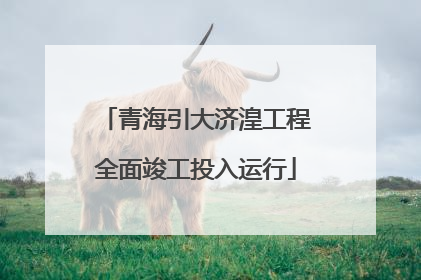 青海引大济湟工程全面竣工投入运行