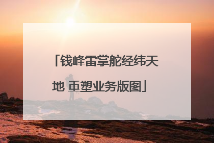 钱峰雷掌舵经纬天地 重塑业务版图