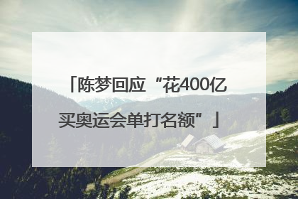 陈梦回应“花400亿买奥运会单打名额”