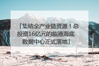 集结全产业链资源！总投资16亿元的临港海底数据中心正式落地
