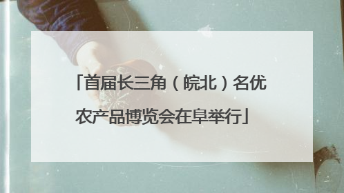 首届长三角（皖北）名优农产品博览会在阜举行