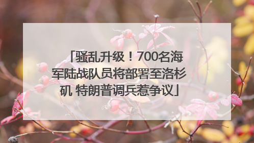 骚乱升级！700名海军陆战队员将部署至洛杉矶 特朗普调兵惹争议