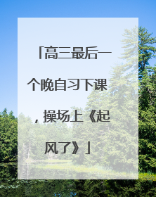 高三最后一个晚自习下课，操场上《起风了》