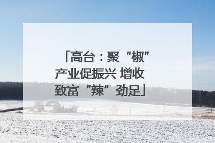 高台：聚“椒”产业促振兴 增收致富“辣”劲足