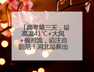高考第三天，最高温41℃+大风+强对流，请注意防范！河北最新出行信息→