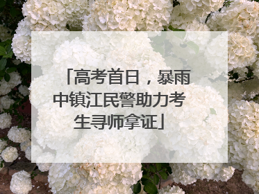高考首日，暴雨中镇江民警助力考生寻师拿证