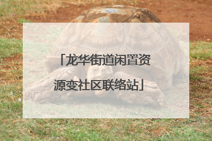 龙华街道闲置资源变社区联络站