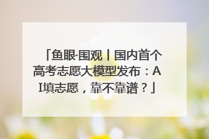 鱼眼·围观丨国内首个高考志愿大模型发布：AI填志愿，靠不靠谱？
