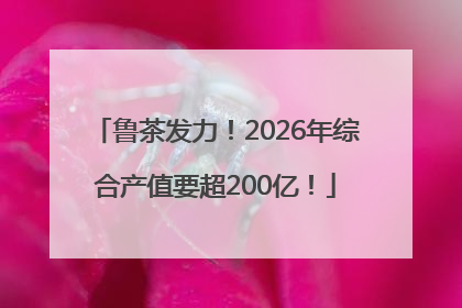 鲁茶发力！2026年综合产值要超200亿！
