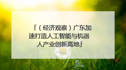 （经济观察）广东加速打造人工智能与机器人产业创新高地