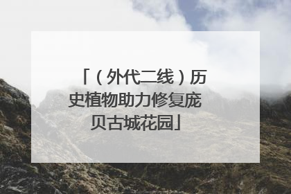 （外代二线）历史植物助力修复庞贝古城花园