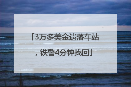 3万多美金遗落车站，铁警4分钟找回