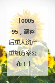 000595，调整后重大资产重组方案公布！