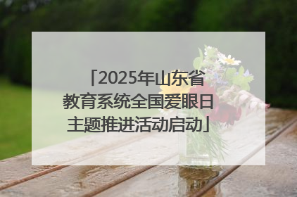 2025年山东省教育系统全国爱眼日主题推进活动启动