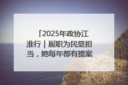 2025年政协江淮行｜履职为民显担当，她每年都有提案被评为“优秀”