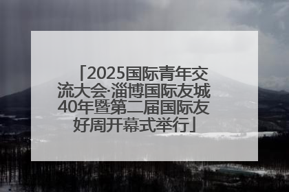 2025国际青年交流大会·淄博国际友城40年暨第二届国际友好周开幕式举行