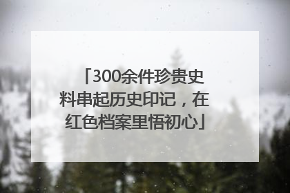 300余件珍贵史料串起历史印记，在红色档案里悟初心
