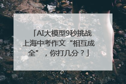 AI大模型9秒挑战上海中考作文“相互成全”，你打几分？