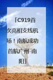 C919首次亮相支线机场！南航成功首航广州-南阳